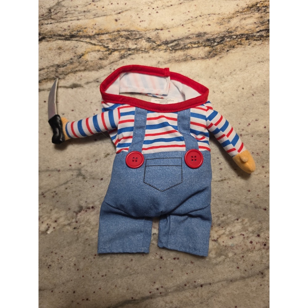 Chucky Doll cat dog outfit small fits my 10lb cat perfect